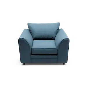 Darcy Armchair in Teal Linen Fabric