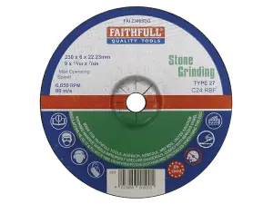 Faithfull  Depressed Centre Stone Grinding Disc 230 x 6 x 22.23mm FAI2306SDG