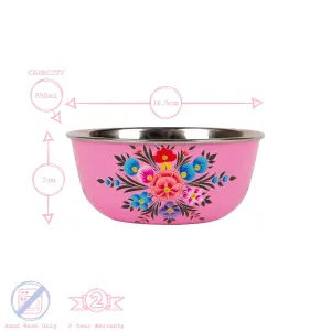 BillyCan - Picnic Bowl - 16.5cm  - Raspberry Pansy