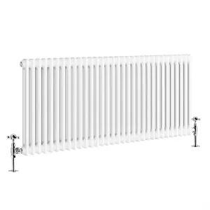 Right Radiators 600x1460 mm Horizontal Traditional 2 Column Cast Iron Style Radiator White