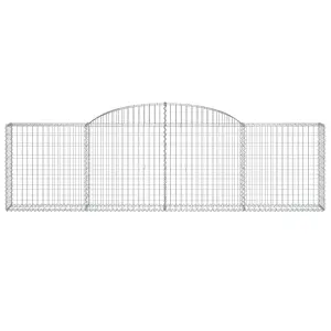 Berkfield Arched Gabion Basket 300x30x80/100 cm Galvanised Iron