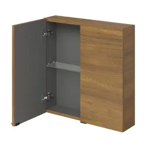 GoodHome Imandra Walnut effect Double Wall cabinet (W)600mm (H)600mm