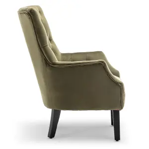 Velvet Sage Green Gabriella Accent Chair