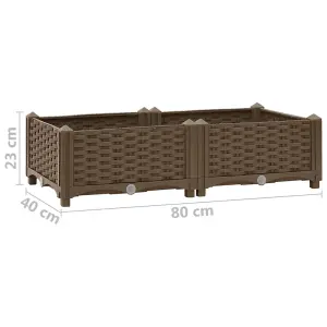 Berkfield Raised Bed 80x40x23 cm Polypropylene