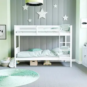 Junior Vida Gemini White Detachable Bunk Bed