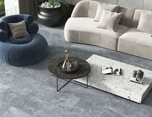 PREMIUM 6mm Grey Stone Effect Click Luxury Vinyl Flooring 305x610mm (Pack of 10 providing a coverage of 1.86sqm)