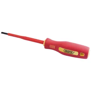 Draper Fully Insulated Plain Slot Screwdriver, 4 x 100mm 46517