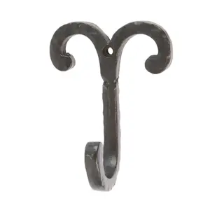 Hammer & Tongs - Wire Coat Hook - W70mm x H90mm - Black