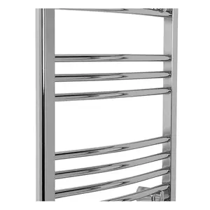 Right Radiators 750x495 mm Bathroom Curved Heated Towel Rail Radiator Warmer Ladder Chrome