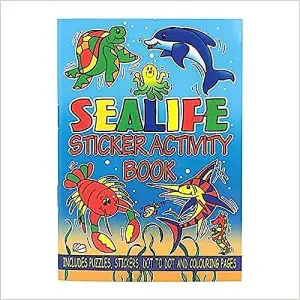 Under The Sea Parties Sealife Sticker Activity Book Blue/Multicoloured (One Size)