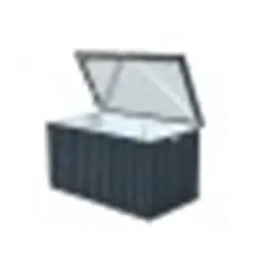 4 x 2 Metal Garden Storage Box - Anthracite Grey (4ft x 2ft / 4' x 2' / 1.3m x 0.7m)