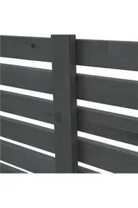 Grey Coated Garden Wood Fence Privacy Fence 180cm W x 90cm H