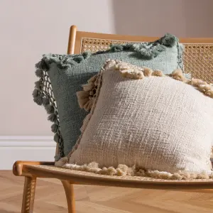 Yard Anko Macramé Tassel Feather Filled Cushion