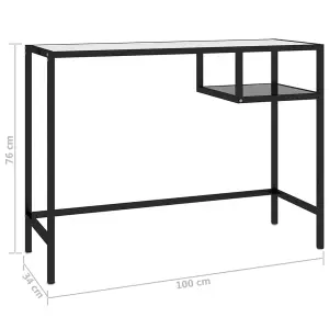 Berkfield Computer Desk Black 100x36x74 cm Glass