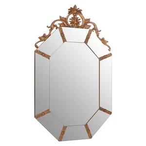 Interiors by Premier Wall Mirror with Gold Resin Frame