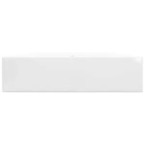 Ebern Designs Bralon 6000mm L x 4600mm W Ceramic Rectangular Sink with Overflow White