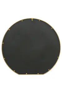 MirrorOutlet The Circulus Gold Framed Flat Bottom Circular Wall Mirror 84CM X 80CM