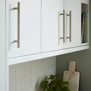 GoodHome Alpinia Matt white Cornice & pelmet, (L)2400mm (H)35mm