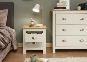 GFW Lancaster 2 Drawer Bedside Cream