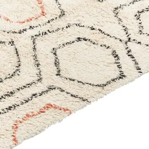 Cotton Area Rug 160 x 230 cm Beige and Orange HAJIPUR