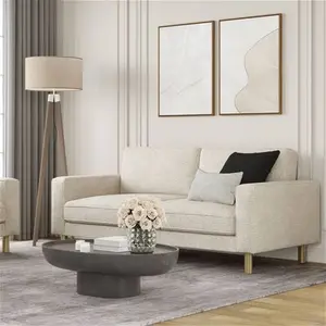 DUSK Soho 3 Seater Sofa - Ivory - Bouclé