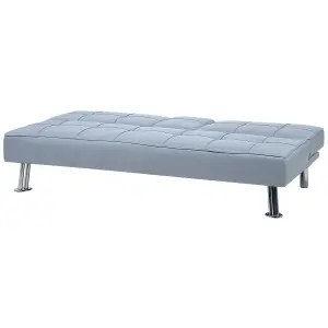 Beliani Modern Sofa Bed ROXEN Light Grey