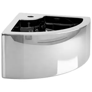 Berkfield Wash Basin with Overflow 45x32x12.5 cm Ceramic Silver