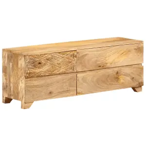 Berkfield TV Cabinet Solid Mango Wood 110x30x40 cm