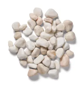 Kelkay Coral White Pebbles Premium Aggregates Cobbles Bulk Bag 750kg