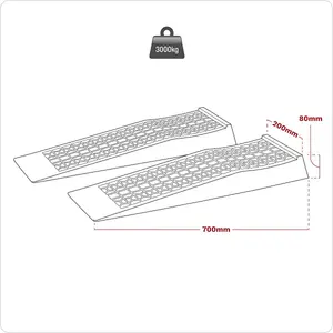 Sealey Car Ramps Low Profile 1.5 Tonne Capacity per Ramp 3 Tonne Capacity per Pair CAR3000LR