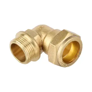 Plumbsure Compression 90° Pipe elbow (Dia)22mm 22mm