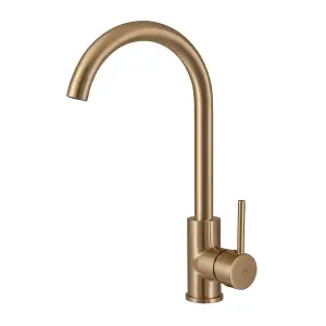 Hommix Rubineta A-X-E-33 Brushed Brass Kitchen Mixer