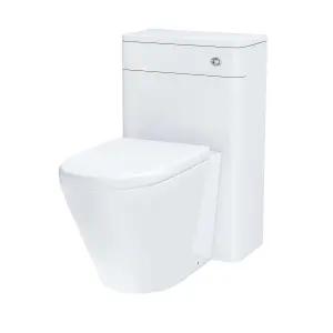 Nes Home Modern 500mm Back To Wall WC Rimless Toilet Pan Unit Space Saving Afern