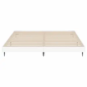 Berkfield Bed Frame White 200x200 cm Engineered Wood