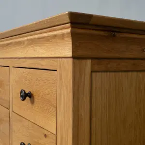 Elm Home and Garden's Rustic Solid Oak 4+3 Chest of Drawers Fully Assembled