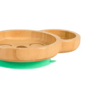 Tiny Dining - Children's Bamboo Suction Koala Plate - Green