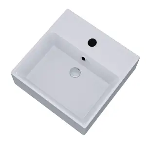 Nes Home 385 x 385mm Cloakroom Square Counter Top Basin Sink