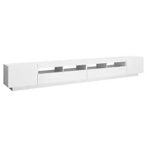 Berkfield TV Cabinet with LED Lights White 300x35x40 cm