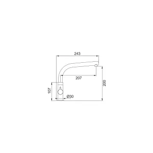 Franke Sion Stainless steel effect Kitchen Twin lever Tap