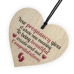 Red Ocean Pregnancy Congratulations Mum Mummy Dad To Be New Baby Shower Gift Wood Heart Keepsake Plaque