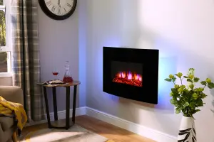 Egton Black Wall Mounted Electric Fire