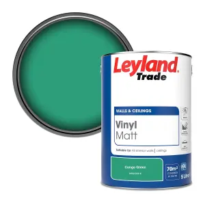 Leyland Trade Vinyl Matt Walls & Ceilings Emulsion Paint Congo Green (PPG1229-6) 5L