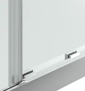 GoodHome Beloya Clear Rectangular Shower Door, panel & tray kit - Double sliding doors (H)195cm (W)120cm (D)90cm