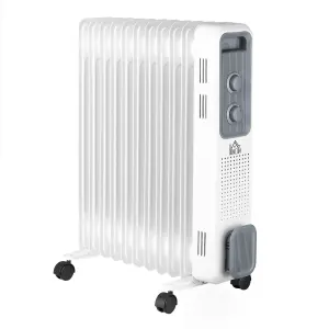 HOMCOM Oil Filled Radiator Portable Space Heater W/ 11 Fin, 3 Heat Settings