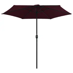 Berkfield Outdoor Parasol with Aluminium Pole 270x246 cm Bordeaux Red