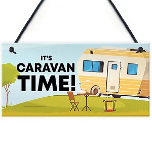 Red Ocean Caravan Sign Novelty Campervan Sign Caravan Lover Gift Birthday Retirement Gifts