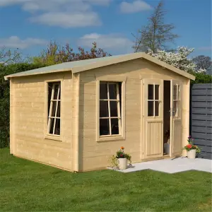 11 x 10 Retreat Apex Log Cabin (19mm Wall Thickness)