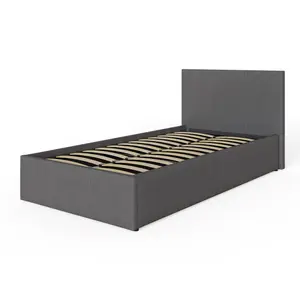 GFW Side Lift Ottoman Bed 90cm Single Grey