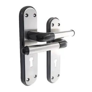 Door Handles Black Nickle Satin Duo Lever Interior LOCK Marina Deluxe Modern