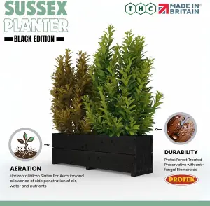 The Hutch Company Sussex Planters (3FT BLACK)